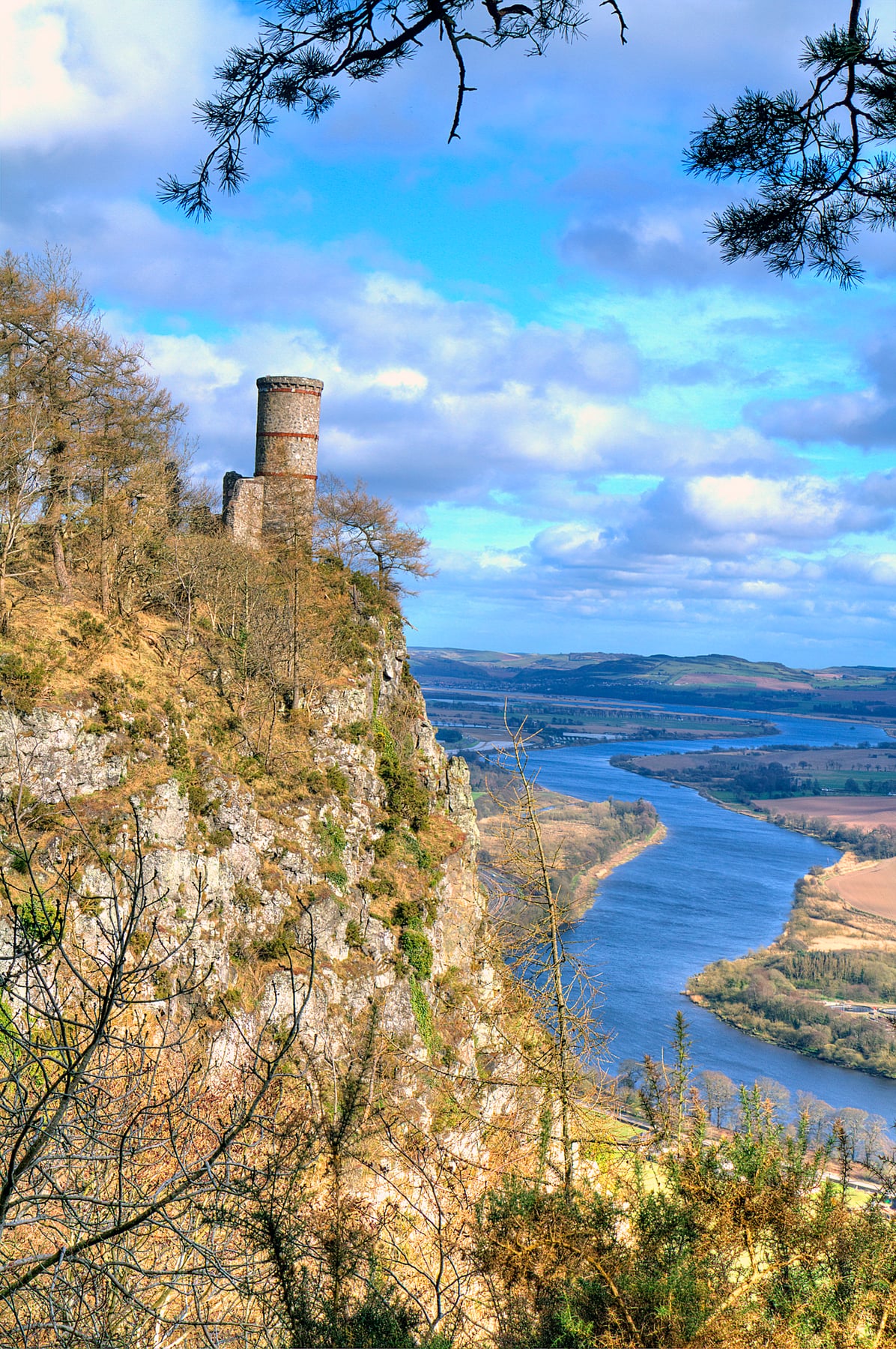 Scenic walking trail through the Perthshire countryside