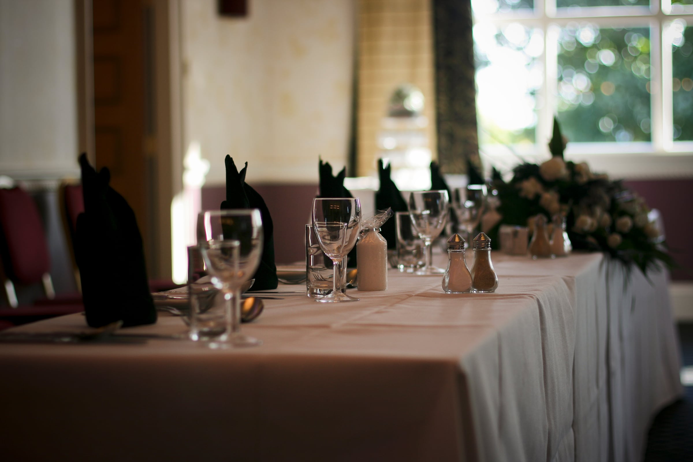 Fine dining at The Priory restaurant